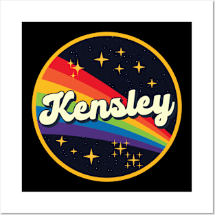 Kensley // Rainbow In Space Vintage Style Posters and Art